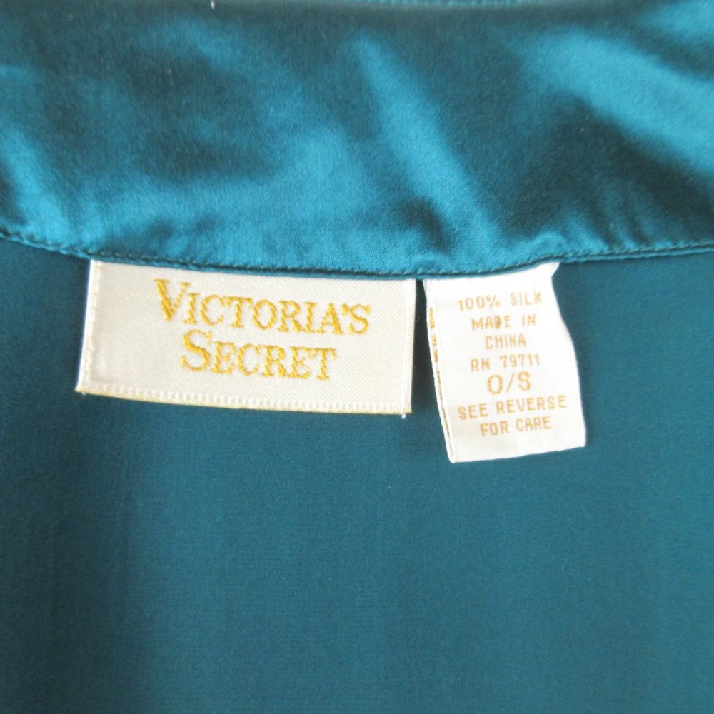 Victoria's Secret Teal Robe Size OS Gold Label - Picture 3 of 11